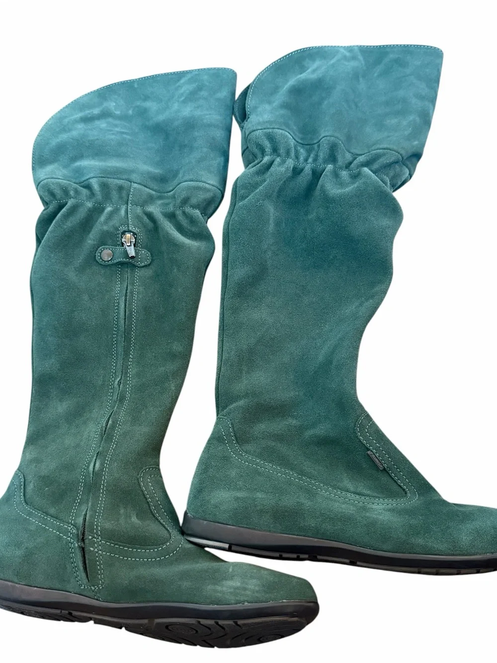 Primigi Emerald Green Suede Slouchy Over-the-Knee Boho Festive Girls Boots EU 35